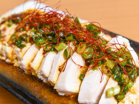 糖質制限ダイエット◆簡単柔らか鶏胸肉のよだれ鶏